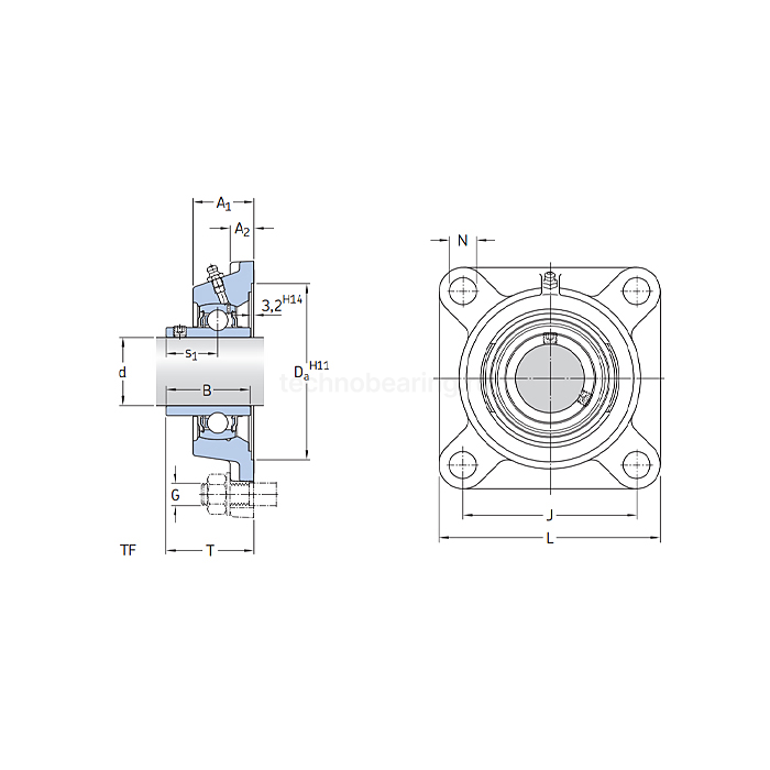 Подшипниковый узел FY25 TF SKF