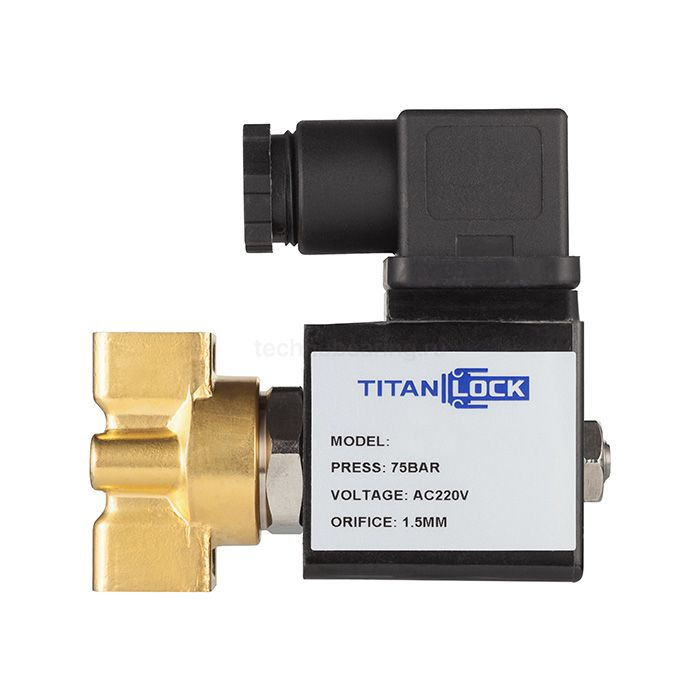 Соленоидный клапан нормально-закрытый, пилотный, 220В, PN75, Латунь/PTFE, DN25, TLSCP25/75PT1B-J TITAN LOCK