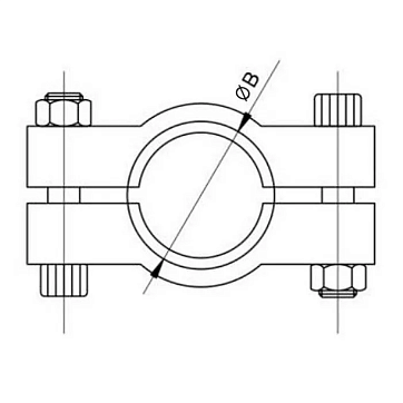 Хомут CLAMP двухболтовый усиленный DN100 нерж.304, DIN TL100CLCR TITAN LOCK