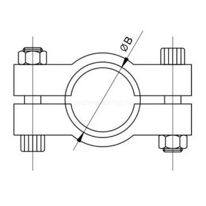 Хомут CLAMP двухболтовый усиленный DN20 нерж.304, DIN TL20CLCR TITAN LOCK