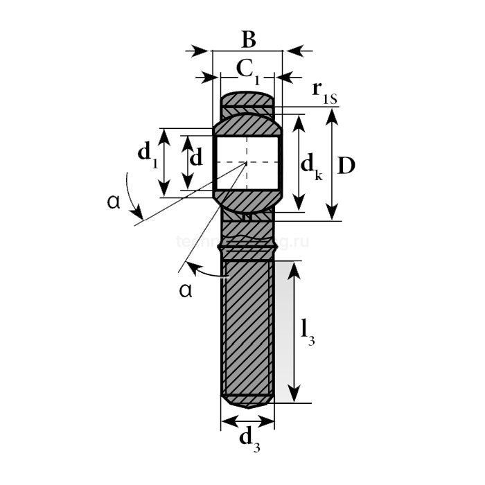 Шарнирный наконечник TSM5 TECHNIX