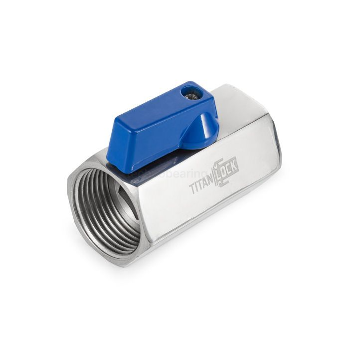Шаровый кран мини ВР-ВР, резьба BSP 3/8", нерж. сталь, TL3/8MBV-FF TITAN LOCK — детальное фото 0