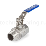 Кран шаровый двухсоставной НР-ВР, резьба BSP 1/2", нерж. 304, TL50BVC-FM TITAN LOCK
