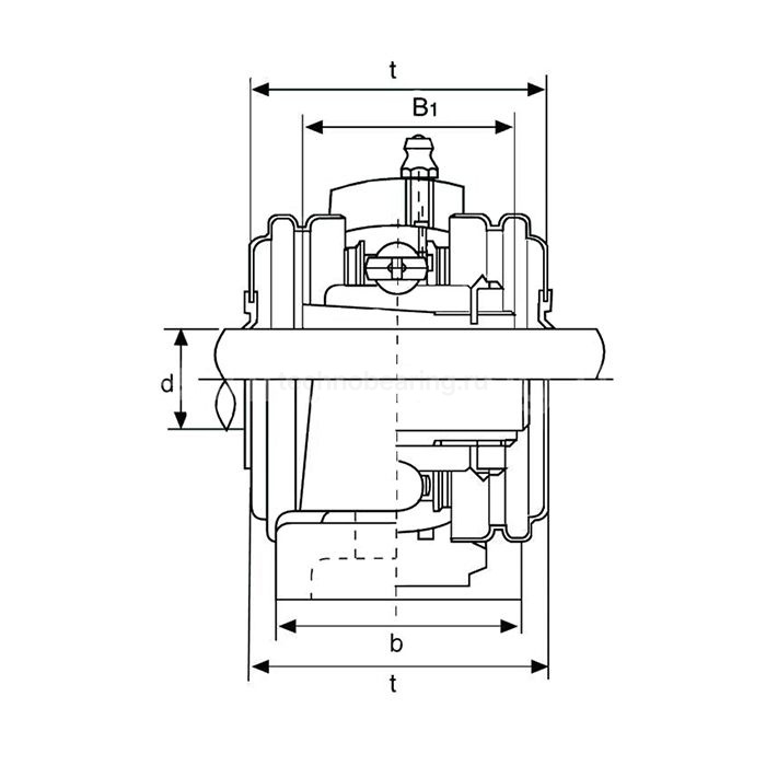 Подшипниковый узел UKP212+H2311 FKD