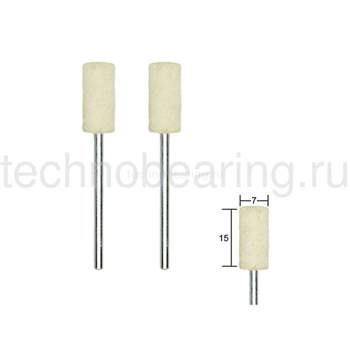 Полировальные насадки из войлока, цилиндр, набор (2 шт.) 28802 Proxxon