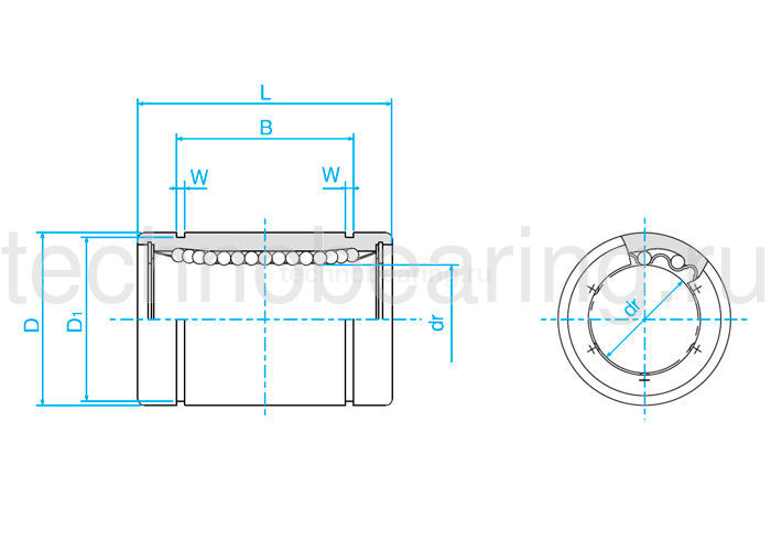 Подшипник LM16UU FLI