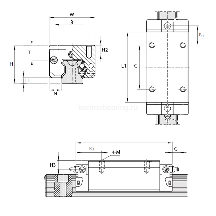 Каретка CS KWD-045-SLH-C1-H-1 Bosch Rexroth — детальное фото 1