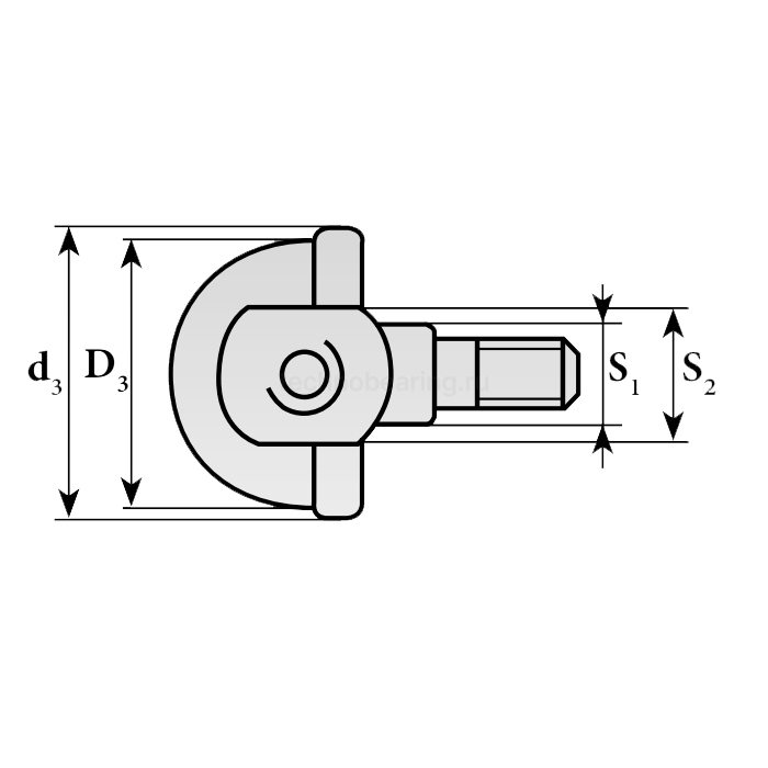Шарнирный наконечник угловой SQ8CRS ISB
