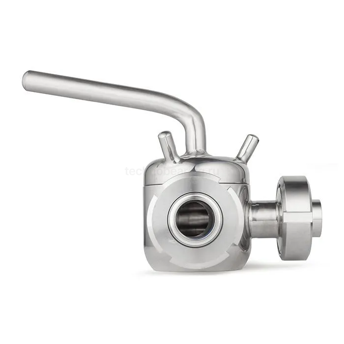 Кран пробковый трехходовой нерж 304, тип T, DN50, TL3СV50T-S TITAN LOCK