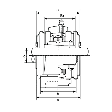 Подшипниковый узел UKP211+H2311 FKD