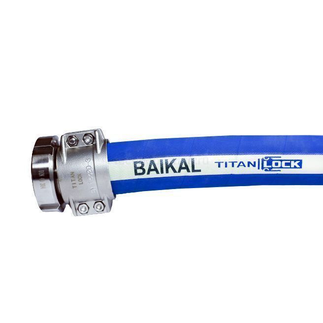 Пищевой рукав «BAIKAL», внутр. диам. 20мм, 10bar, UHMWPE, н/в, 3/4in, TL020BK TITAN LOCK