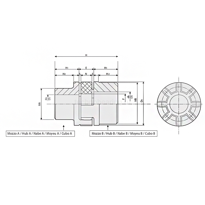 Полумуфта SGMA055 d=50мм(паз+винт) ISKRA