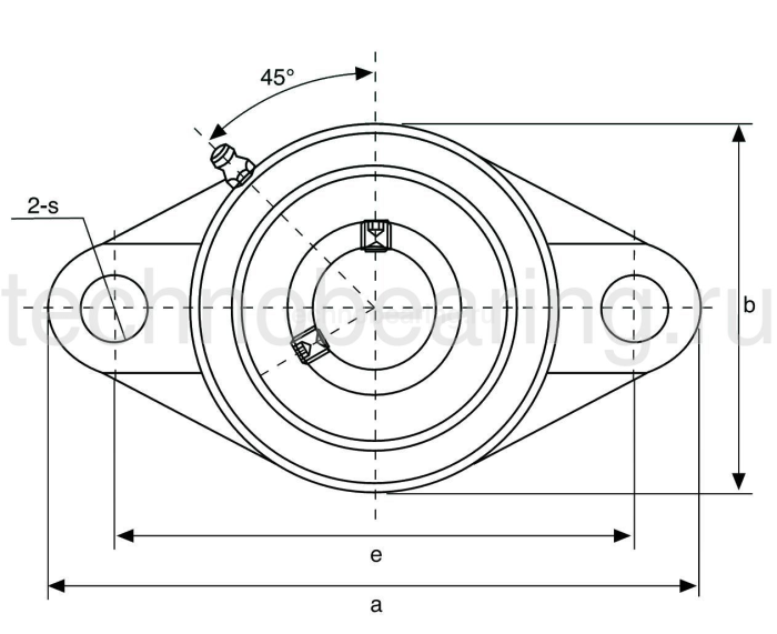 Подшипниковый узел UCFL202 ISB
