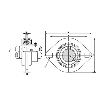 Подшипниковый узел SBPFL201 TECHNIX