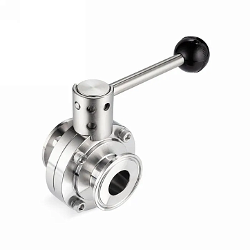 Затвор дисковый нержавеющий (AISI304) DN25, типа clamp-clamp TLSD025CLS TITAN LOCK