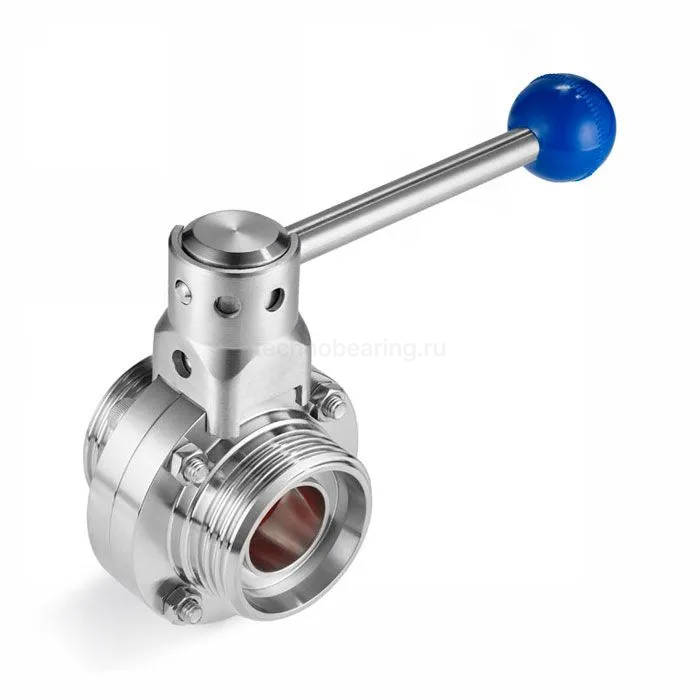 Затвор дисковый нержавеющий (AISI304) DN40, типа резьба-резьба, DIN TLSD040THS TITAN LOCK