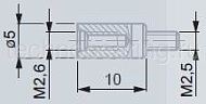 Адаптер для измерительных вставок М2.5 - М2 TESA