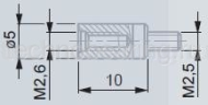 Адаптер для измерительных вставок М2.5 - М2 TESA