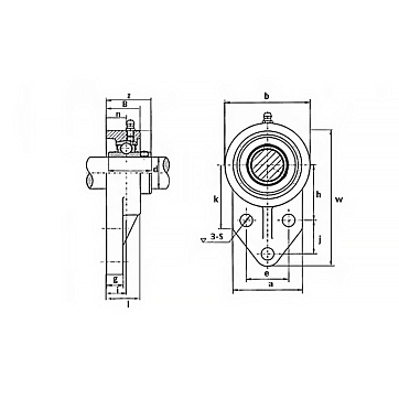 Подшипниковый узел UCFB206 ISKRA