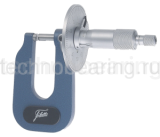 Микрометр гладкий для измерения листового металла с градуированным циферблатом и глубокой скобой 0 - 25/0,01 мм Filetta