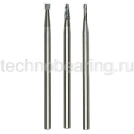 Фрезы твёрдосплавные 3 шт.(цилиндр,сфера,конус) 28752 Proxxon