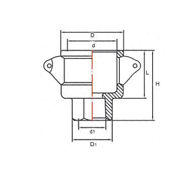 Камлок латунный тип D розетка, внутр. резьба BSP 1/2", TL50DBR TITAN LOCK