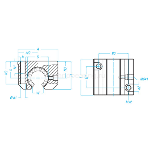 Каретка NSO25 LMES FLI