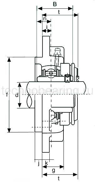 Подшипниковый узел UCFC208 (FYC40TF) ISB — детальное фото 3