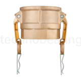 Камлок латунный тип D розетка, внутр. резьба BSP 4", TL400DBR TITAN LOCK